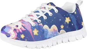 Cute Axolotl Girls Running Shoes Trendy Sneakers for Kids Athletic Shoes