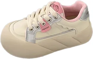 Cute Y2K Sneakers Platform Pu Leather Block Trendy Platform Skate Shoes Women Teens Lightweight, Non-Slip Fashion for Streetwear Casual Outfits