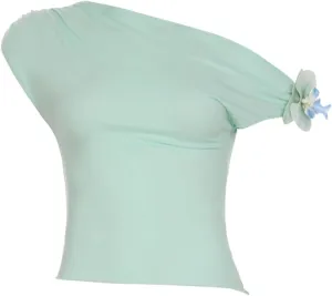 CUTEGAL Y2K Off The Shoulder Cami for Women 3D Flower Tank Top Summer Cropped Tops Beach Vacation Outfits