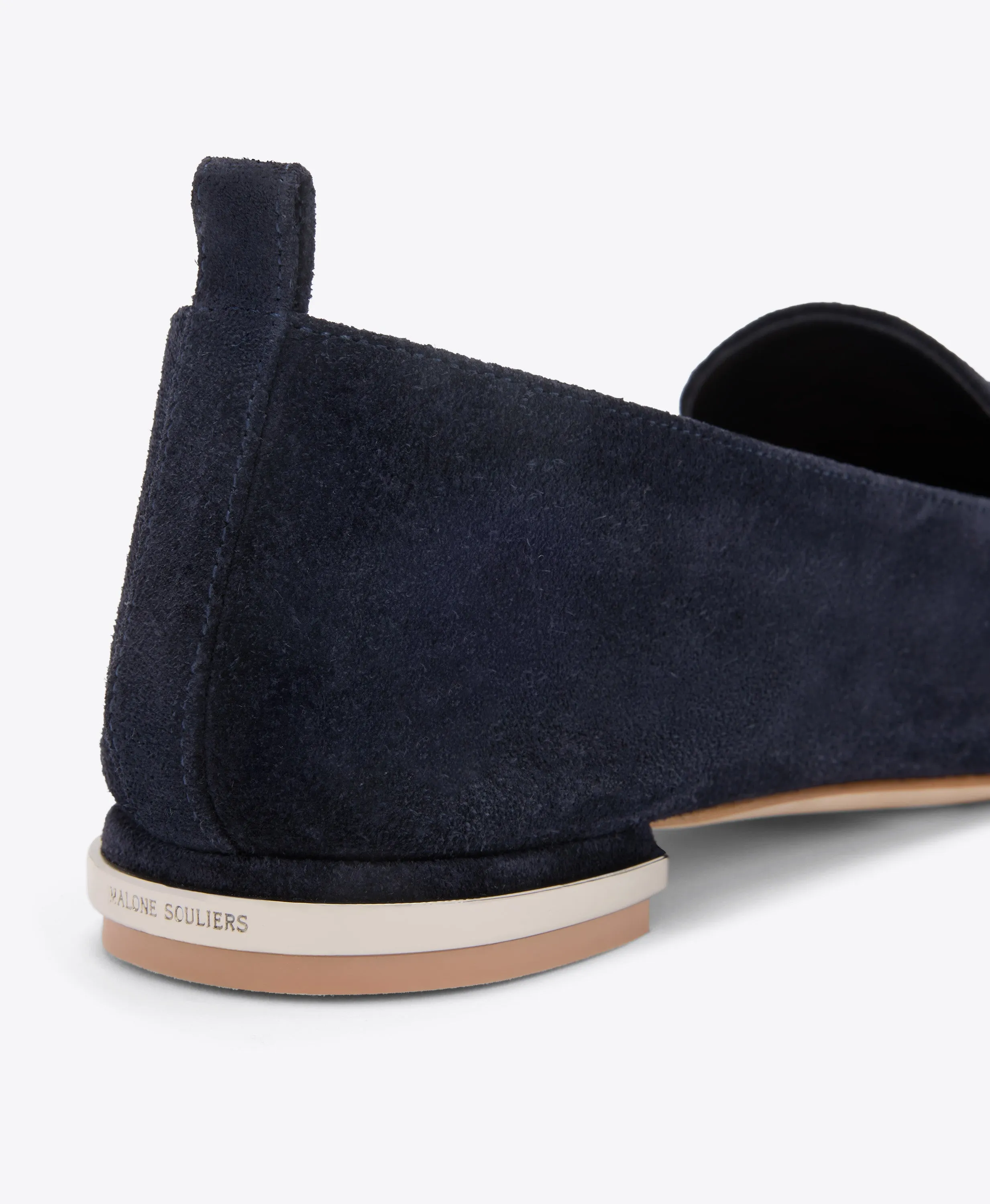 Dora Dark Blue Suede Loafers