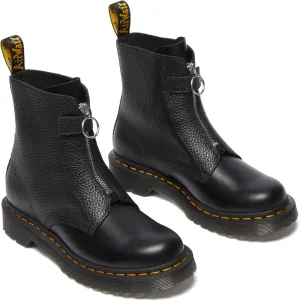 Dr. Martens Women's 1460 Pascal Front Zip Leather Boots Combat