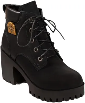 Emo Combat Boots Platform with High Heels Women Girl Goth Punk Lace-up Non Slip Sole Suede Casual Walking Shoes Retro Vintage Trendy Rave Party Outdoor Fashionable Western Cowgirl Boots Streetwear