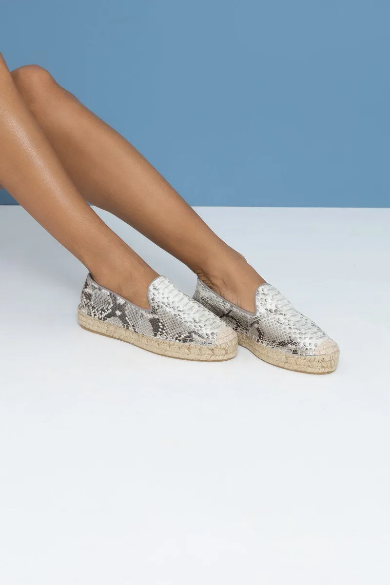 Espadrille Exotic Python Branco