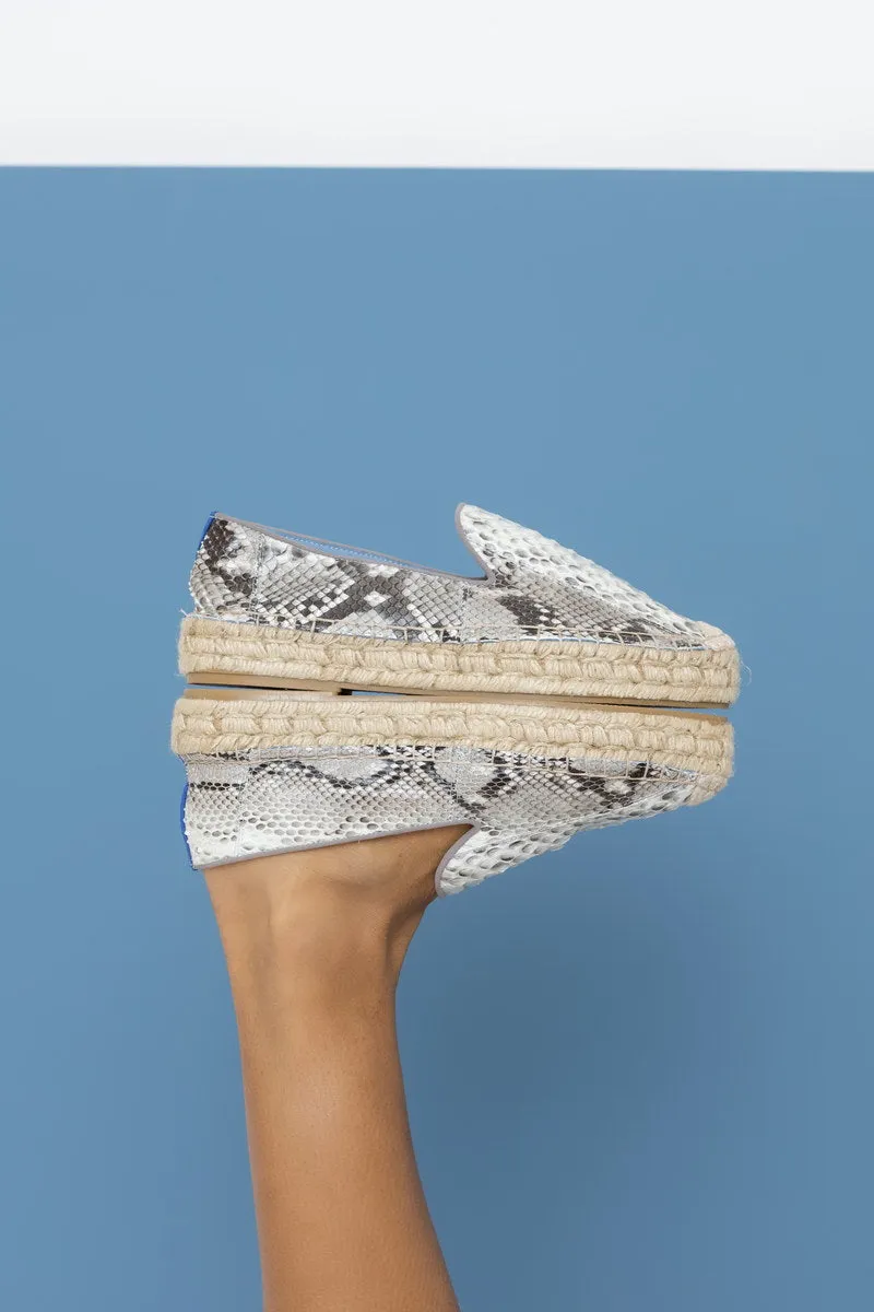 Espadrille Exotic Python Branco