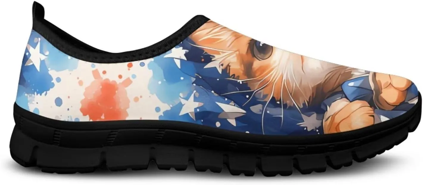 Fashion Walking Shoes for Woman Girls Comfortable Slip On Casual Shoe Light Soft Running Sneakers for Climbing Size 5.5-11.5 Black Sole