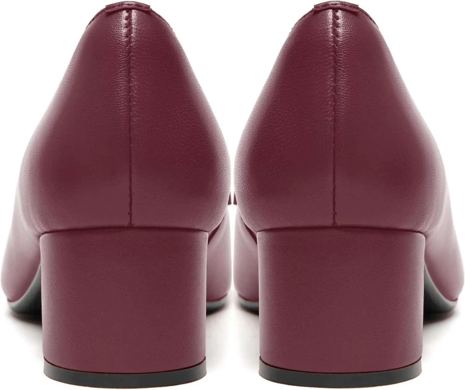 FEMSTEP Womens Pointed Toe Slip On Business Matte Leather Formal Chunky Low Heel Loafers Shoes 1.5 Inch