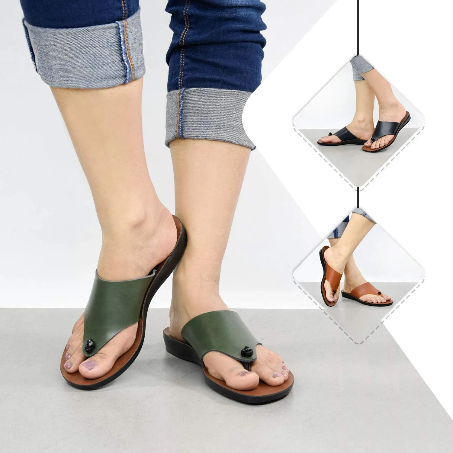 Flat Sandals For Women - Walking Summer Vacation Essentials Ladies Flip Flops – Comfortable Arch Support Orthotic Sandals For Women – Casual Outdoor Fashion Dressy Non Slip Footwear