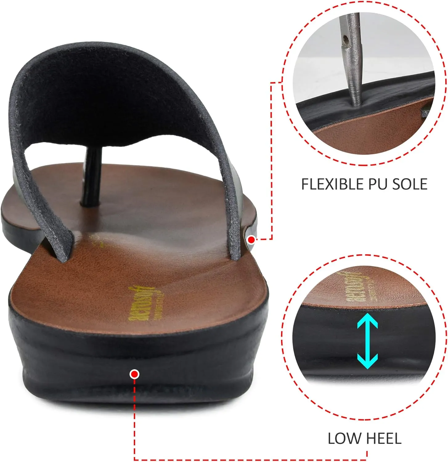 Flat Sandals For Women - Walking Summer Vacation Essentials Ladies Flip Flops – Comfortable Arch Support Orthotic Sandals For Women – Casual Outdoor Fashion Dressy Non Slip Footwear
