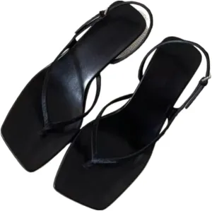 Flip Flop Kitten Heels Tabi Sandals Business Office Slides Slip on Women with Back Strap - Retro Cute Causal Comfortable Walking Trendy Lightweight Running Beach Travel Cruise Vacation Birthday Gifts