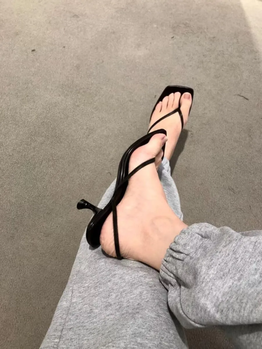 Flip Flop Kitten Heels Tabi Sandals Business Office Slides Slip on Women with Back Strap - Retro Cute Causal Comfortable Walking Trendy Lightweight Running Beach Travel Cruise Vacation Birthday Gifts