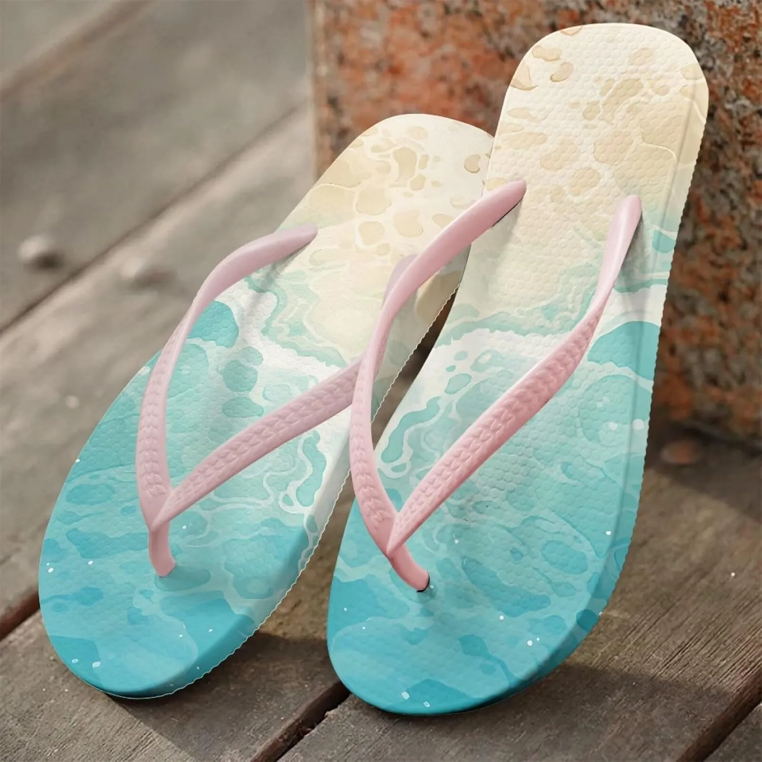 Flip Flops for Women Comfortable Summer Beach Walking Thong Cushion Sandals Slip On Indoor Shower Outdoor