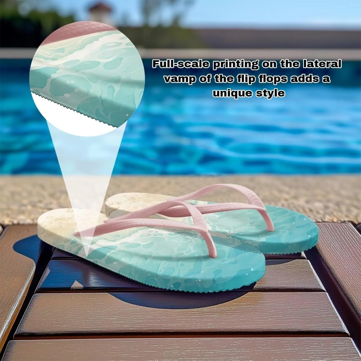 Flip Flops for Women Comfortable Summer Beach Walking Thong Cushion Sandals Slip On Indoor Shower Outdoor