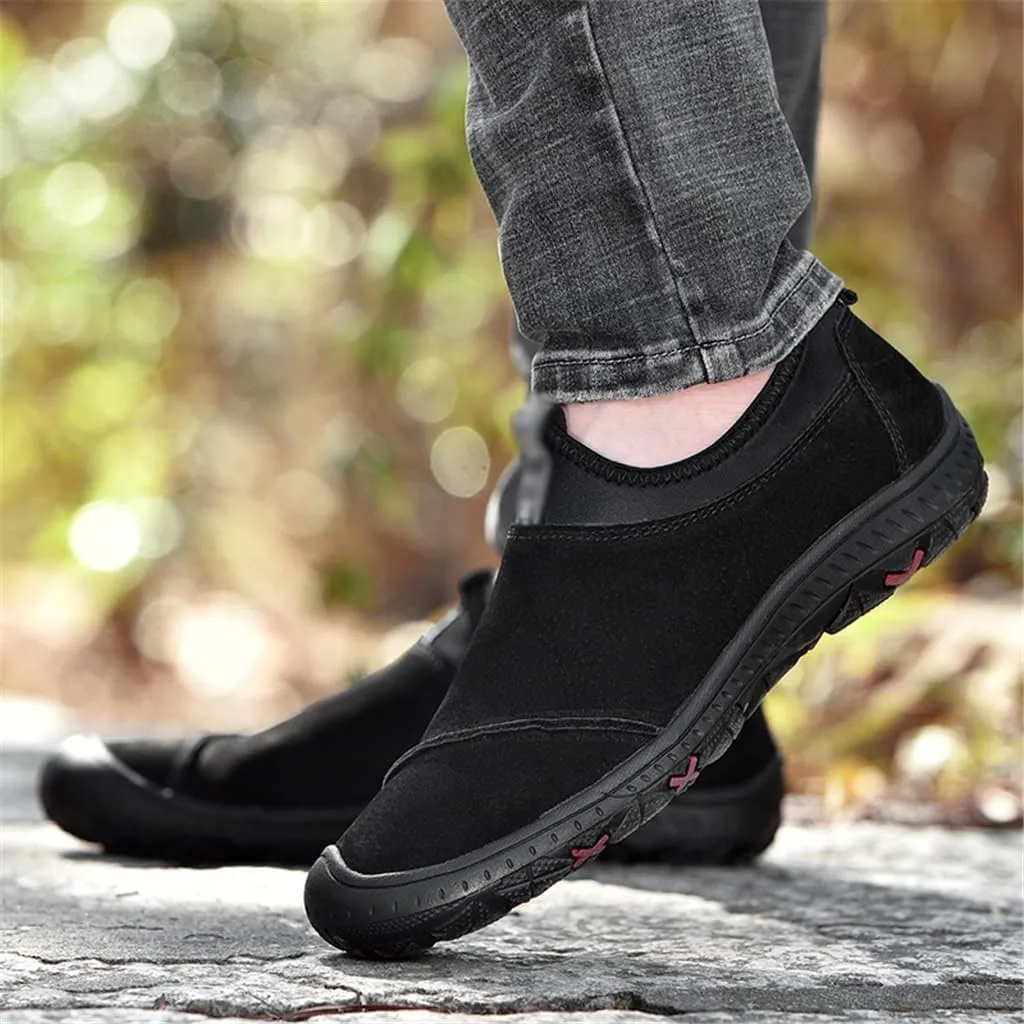 FMURY Soft Leather Men's Shoes Outdoor Men's Breathable Men's Driving Shoes Non-Slip Walking Men Sneakers(9.5 Code)