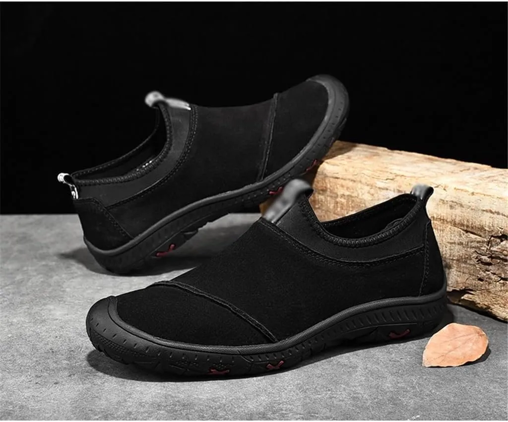 FMURY Soft Leather Men's Shoes Outdoor Men's Breathable Men's Driving Shoes Non-Slip Walking Men Sneakers(9.5 Code)
