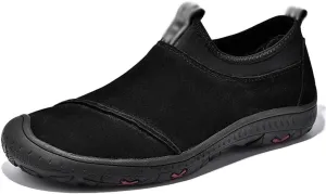 FMURY Soft Leather Men's Shoes Outdoor Men's Breathable Men's Driving Shoes Non-Slip Walking Men Sneakers(9.5 Code)