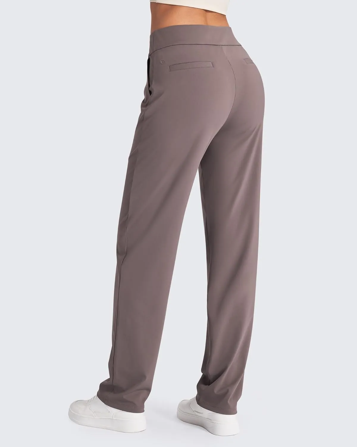 G4Free ShiftReady Yoga Pants Women High Waist Dress Work Pants with Pockets Wide Leg Business Casual Trousers 28"/30"/32"
