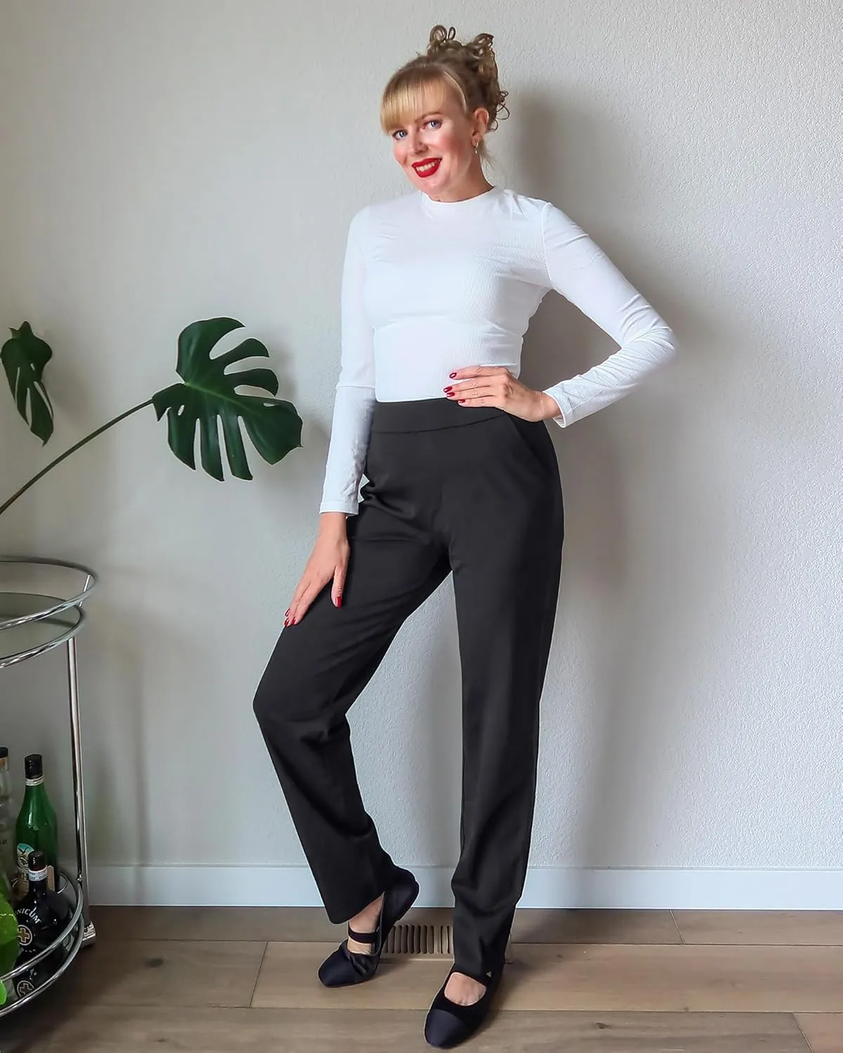 G4Free ShiftReady Yoga Pants Women High Waist Dress Work Pants with Pockets Wide Leg Business Casual Trousers 28"/30"/32"