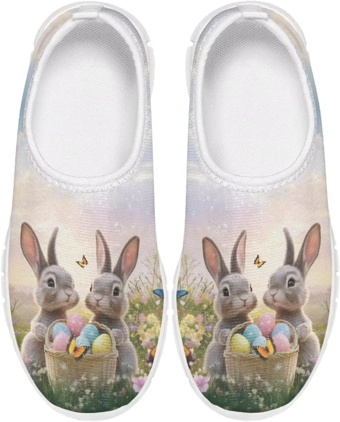 Girls Eater Bunny Shoes Cute Kids Running Shoes Trendy Slip On Sneakers