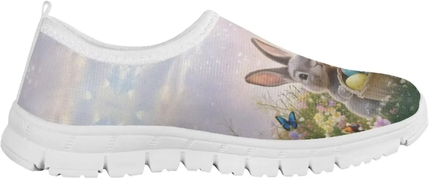 Girls Eater Bunny Shoes Cute Kids Running Shoes Trendy Slip On Sneakers