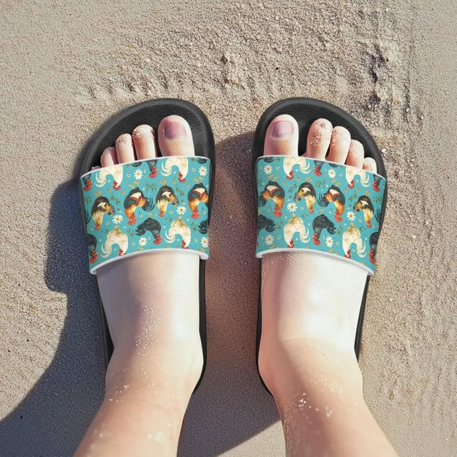 Girls Slide Sandals Non Slip Summer House Slippers Kids Open Toe Beach Slides Stylish Kids Shower Shoes