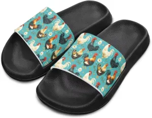 Girls Slide Sandals Non Slip Summer House Slippers Kids Open Toe Beach Slides Stylish Kids Shower Shoes