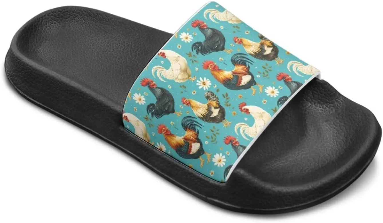 Girls Slide Sandals Non Slip Summer House Slippers Kids Open Toe Beach Slides Stylish Kids Shower Shoes