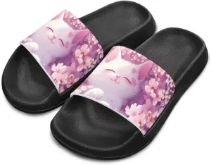 Girls Slide Sandals Summer Shoes for Kids Open Toe Beach Slides Lightweight Non Slip Shower Slippers