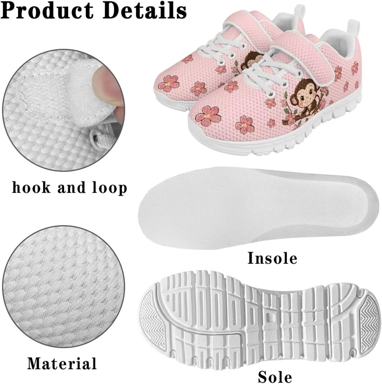 Girls Tennis Shoes Kids School Sneakers Trendy Running Athletic Shoes