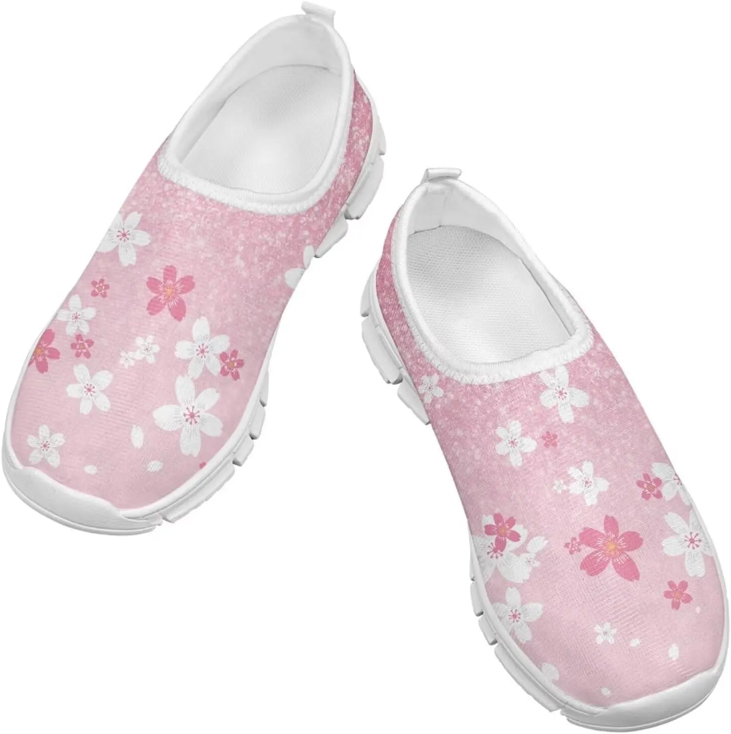 Girls Tennis Shoes Little Kids Slip On Sneakers Trendy Pattern Shoes