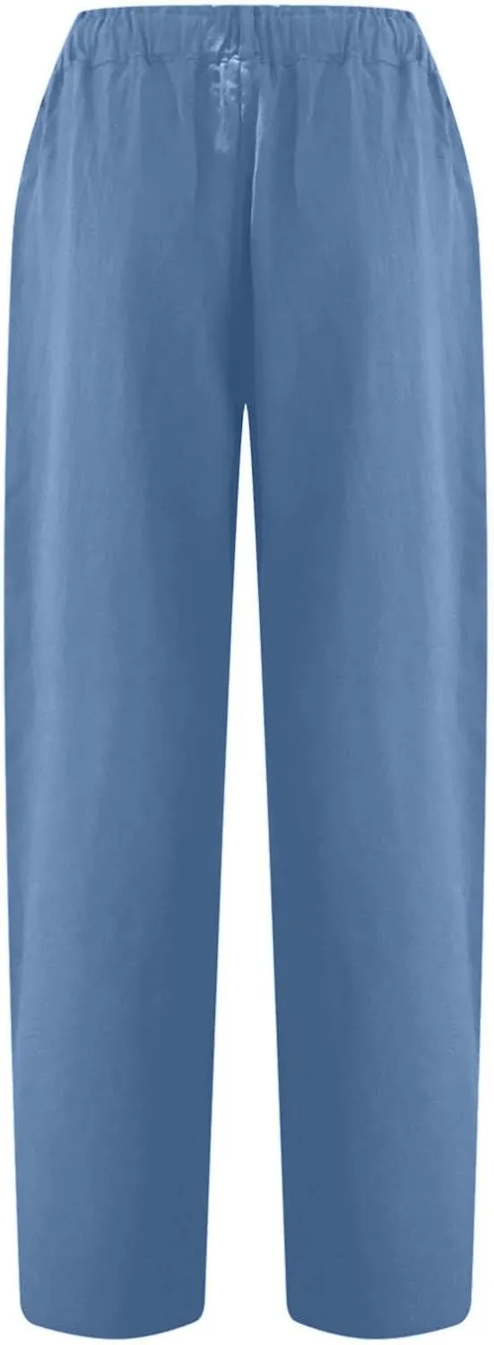 High Waisted Wide Leg Pants for Women Dressy Casual Loose Fit Summer Cropped Pant Trousers Resort Wear 2024