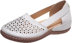 Hollow Out Sandals for Women Fashion Black Beach Shoes Solid Color Magnolia Aster Loafer Flat Workout Dressy