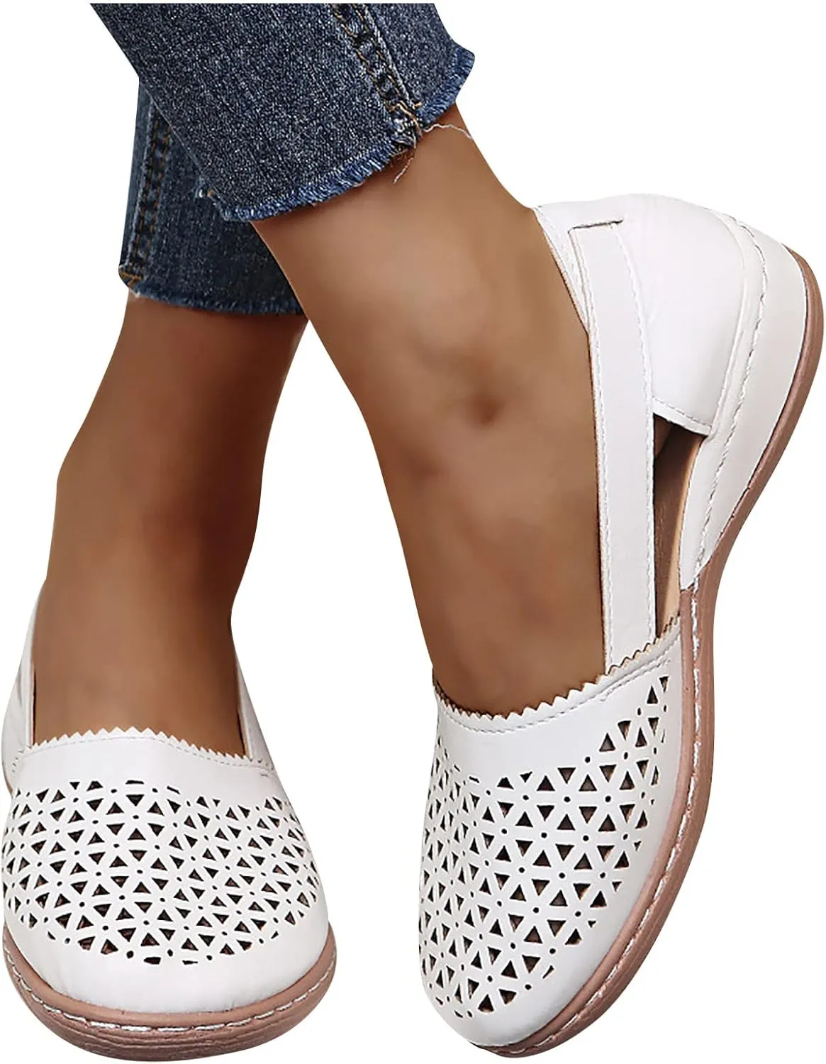 Hollow Out Sandals for Women Fashion Black Beach Shoes Solid Color Magnolia Aster Loafer Flat Workout Dressy