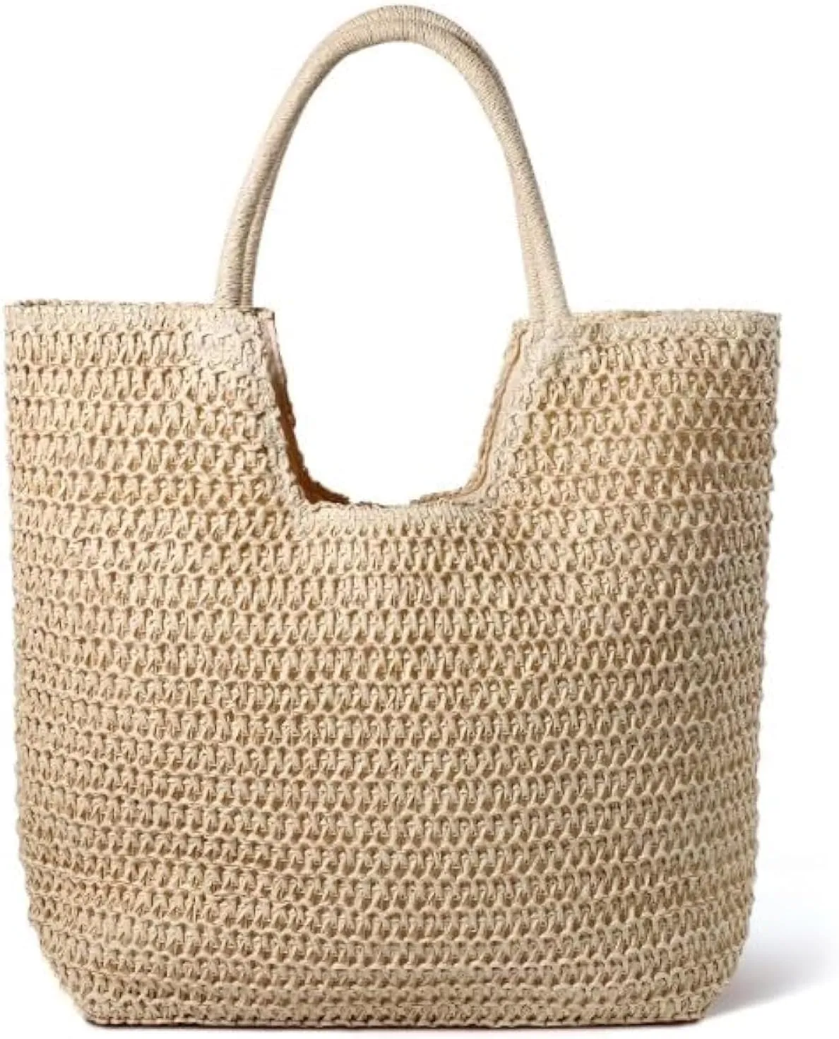 Hommtina Straw Beach Bag - Womens Crossbody Shoulder Vacation Purse for Summer
