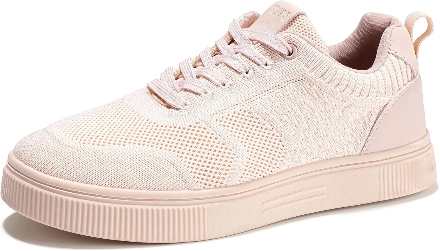 IDIFU Women's Fashion Sneakers Knit Lace Up Mesh Sneakers Ladies Casual Comfortable Dressy Trendy Tennis Shoes Spring Business Walking Work Office Travel Low Top Slide Slip On Flat Sneakers Shoes