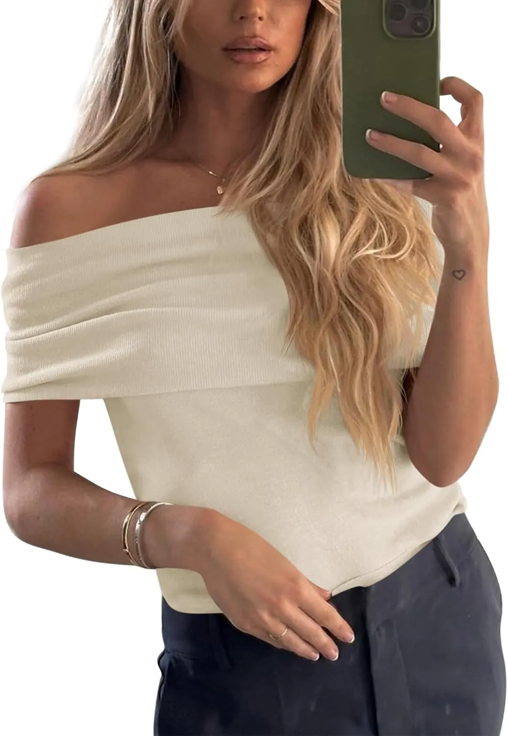 Imily Bela Women's Off The Shoulder Sweaters Casual Knit Sleeveless Summer Y2K Going Out Tops Blouses