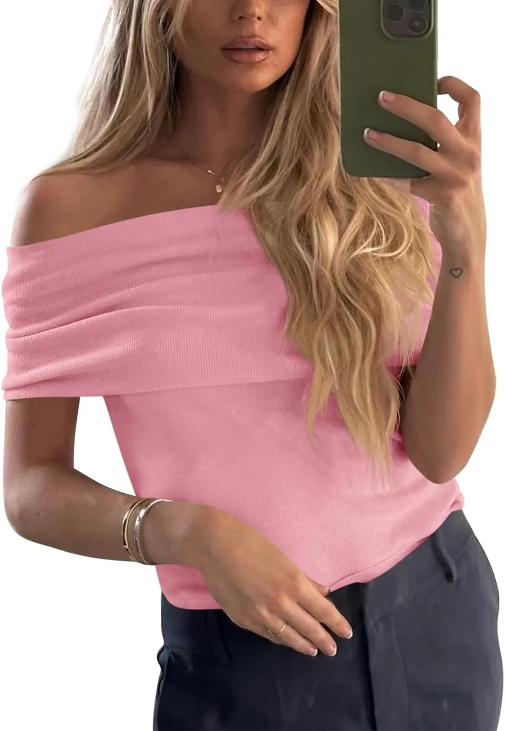 Imily Bela Women's Off The Shoulder Sweaters Casual Knit Sleeveless Summer Y2K Going Out Tops Blouses