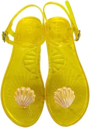 Jelly Seashell Sandals for Women Beach Summer Flip Flops Mary Janes Cute Dressy Boho Bohemia Alternative Hiking Pumps Cruise Swimming Pool Rave Parties Gifts Holiday Vacation