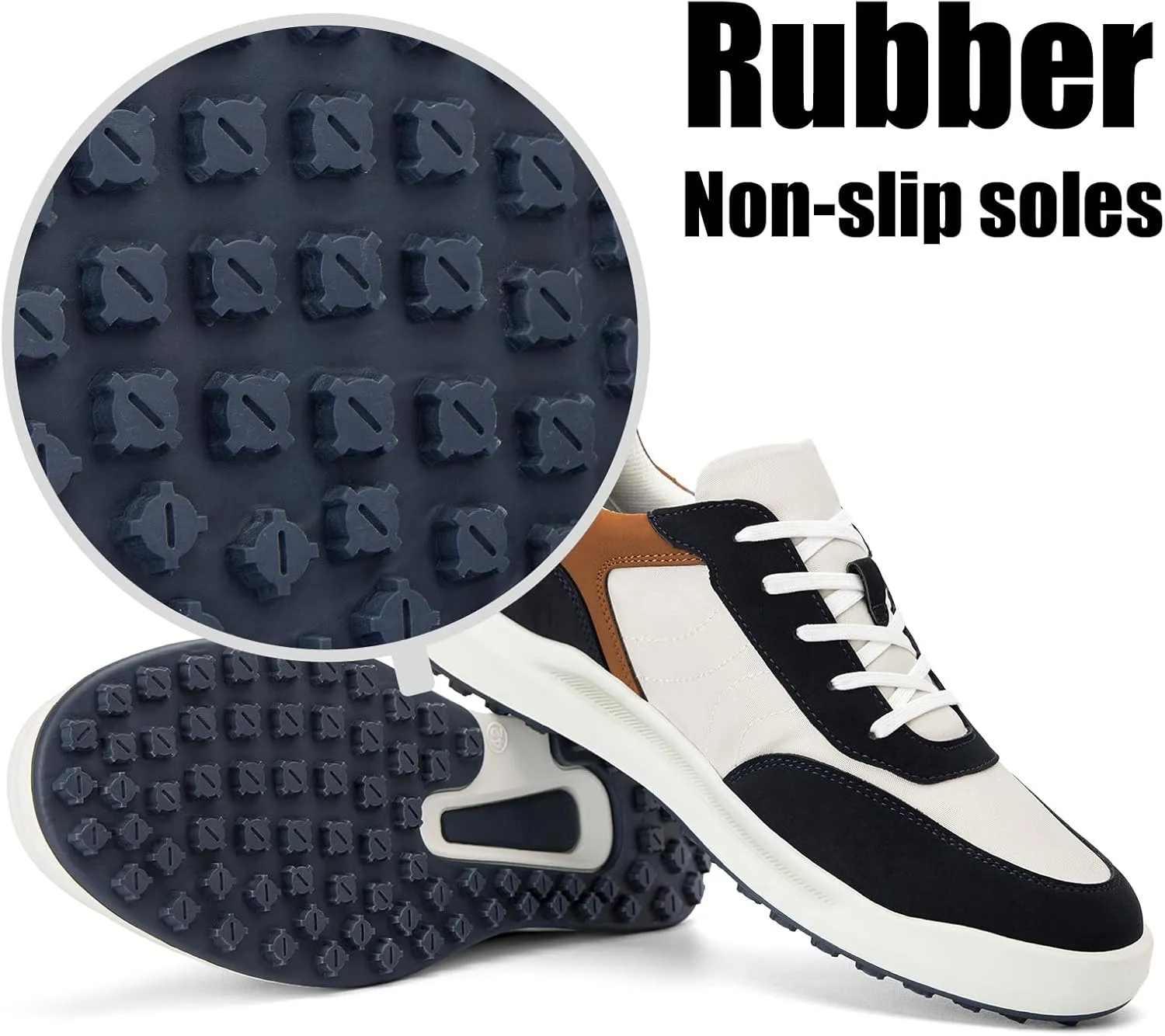 JITAI Men's Fashion Sneakers Shoes Lightweight Fashion Shoes with Wingtip Brogue & Lace-up Design Casual Business Shoes