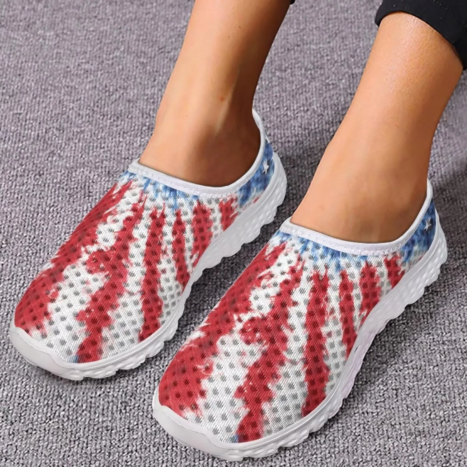KEIAHUAN Trendy Running Shoes for Women Sneakers, Casual Lightweight Training Shoes Non-Slip Athletic Tennis Shoes