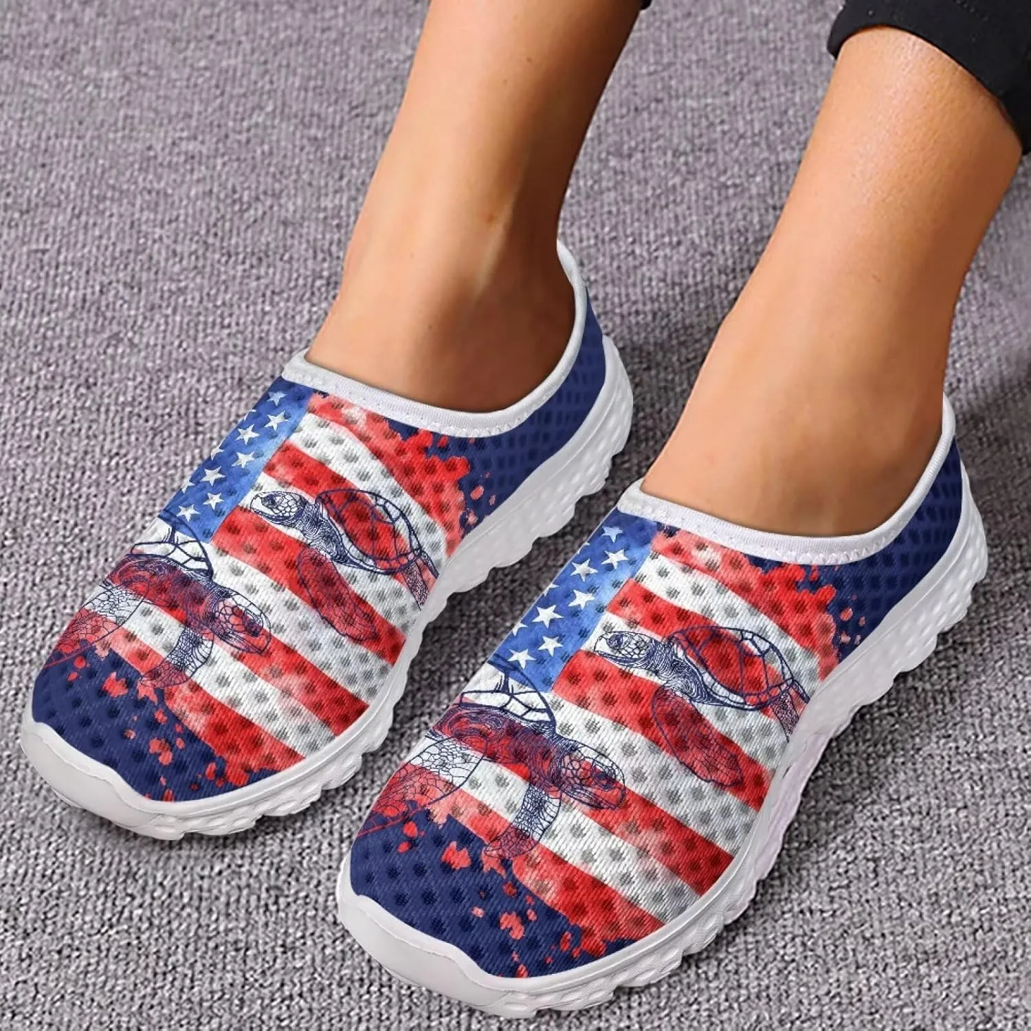 KEIAHUAN Trendy Running Shoes for Women Sneakers, Casual Lightweight Training Shoes Non-Slip Athletic Tennis Shoes