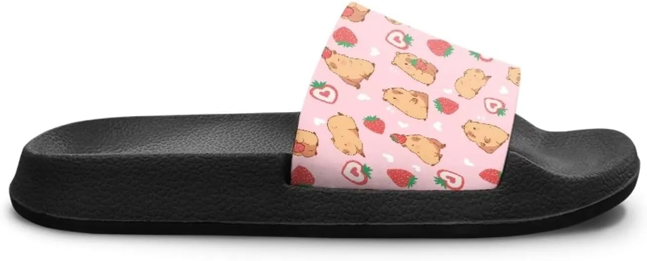 Kids Axolotl Slides Sandals for Girls Summer Beach Slippers Quick Drying Shower Slides Casual Open Toe Shoes