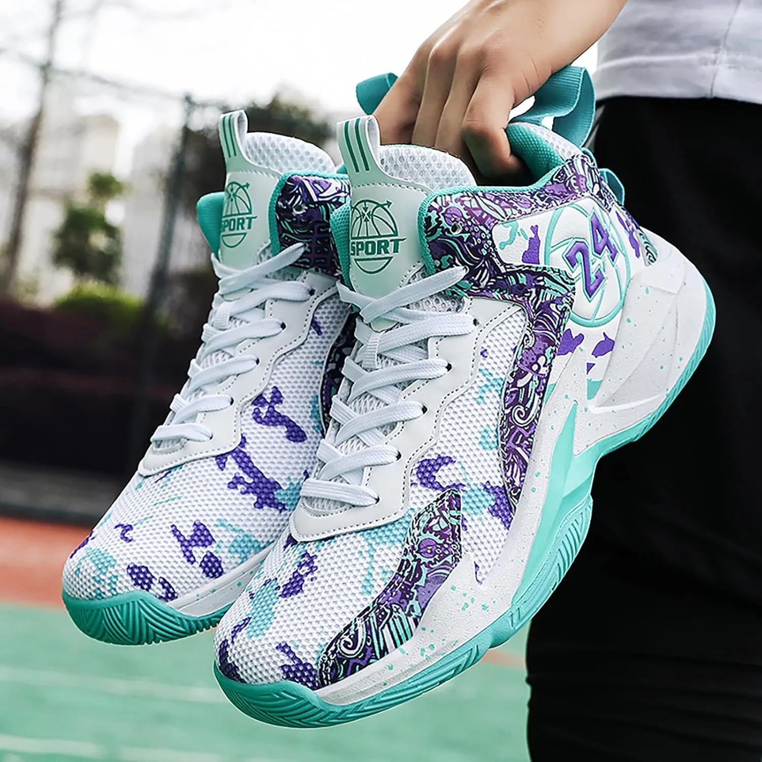 Kids Basketball Shoes High Top Youth Fashion Sneakers Girls Casual Sports Basketball Shoes Breathable Comfortable Boys Sneakers for Big Kids