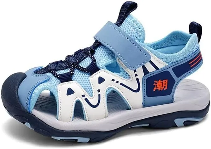 Kids Boy Closed Toe Fashion Sport Sandals for Summer Outdoor Walking Beach Vacation