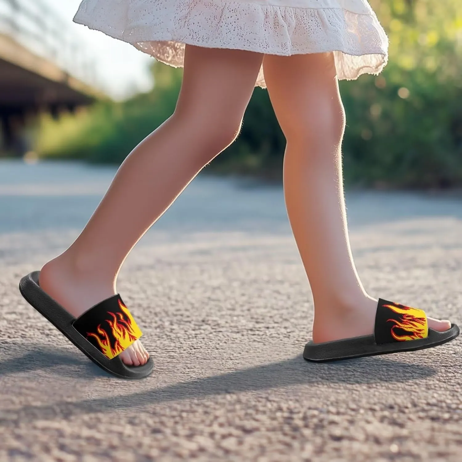 Kids Sandals Boys Quick Drying Bathroom Shower Sandal Summer Beach Pool Slippers with Non-Slip Sole