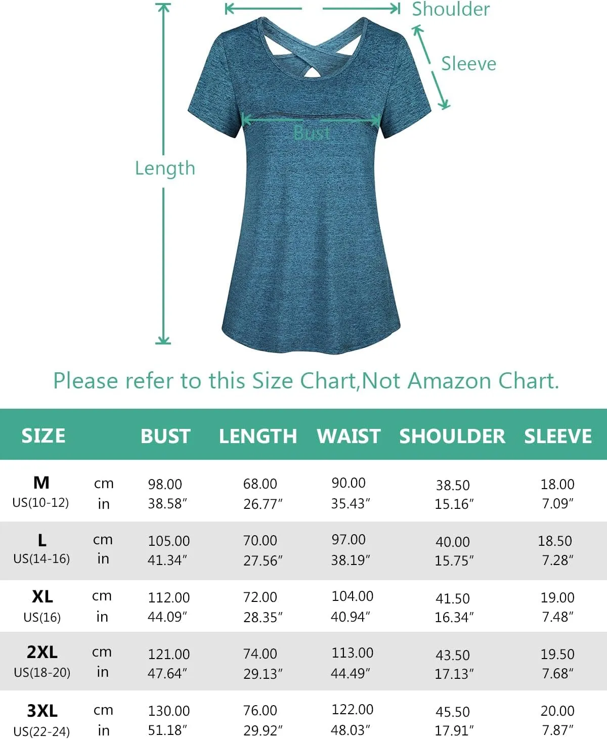 Kimmery Woman Short Sleeve Round Neck Criss Cross Back Yoga Shirt