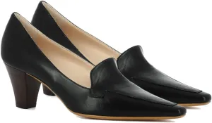LEHOOR Women Vintage Chunky Block Heel Pumps Shoes Square Pointed Toe Slip On Formal Office Work Business Loafers Shoes Suede Snakeskin Cone Heel Oxford Shoe Ladies Professional Chic Fall 4-11 M US