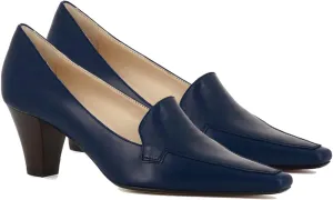LEHOOR Women Vintage Chunky Block Heel Pumps Shoes Square Pointed Toe Slip On Formal Office Work Business Loafers Shoes Suede Snakeskin Cone Heel Oxford Shoe Ladies Professional Chic Fall 4-11 M US