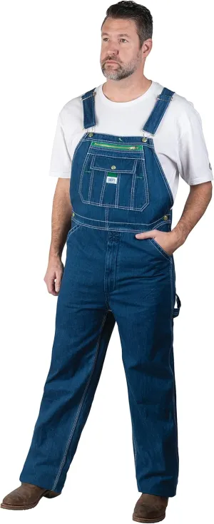 Liberty mens Stonewashed Denim Bib overalls and coveralls workwear apparel, Stonewashed Blue (Sw9), 34W x 32L US