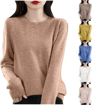 Lightweight Sweaters for Women Fall Fashion 2024 Long Sleeve Crewneck Tunic Sweater Tops Loose Soft Knit Pullovers