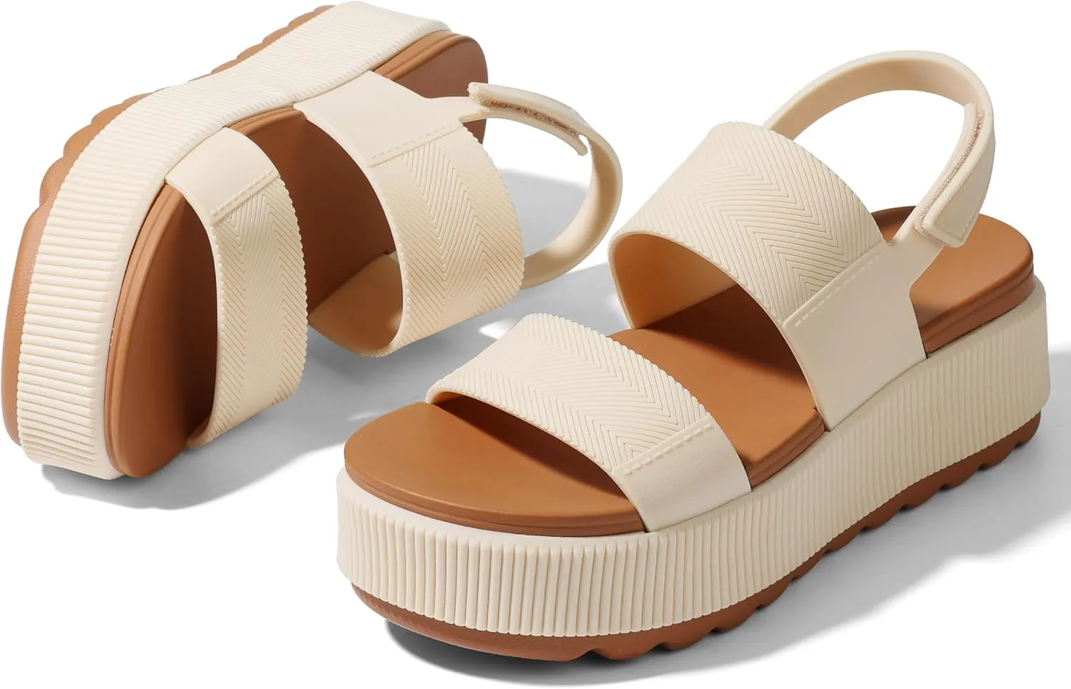 Lovee Cosee Platform Water Sandals for Women 2025 Chunky Wedge Lug Sole Open Toe Comfortable Waterproof Summer Walking Beach Vacation Essentials Dressy Trendy Shoes Resort Wear